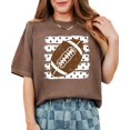 thumbnail image 4 of Football Polka Dot Shirt Women Teen Girls Game Day Football Tee, Espresso Shirt, L, 4 of 8