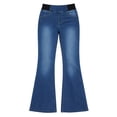 thumbnail image 6 of hoksml Women's High Waisted Flare Jeans Elastic Waistband Stretch Denim Bootcut Pants Casual Vintage Trousers, 6 of 6