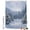 Blue, variant on Winter Forest Shower Curtain, Country Snow-covered Evergreen Trees Waterproof Washable Fabric Bathroom Shower Curtain with 12 Hooks, 54" x 78"