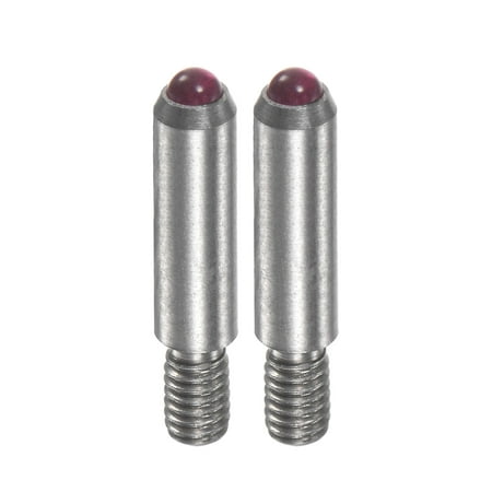 

2 Pack Ruby Ball Contact Point 14mm Length Measuring Probe Stylus 2mm Diameter Ruby Ball Tip M2.5 Thread