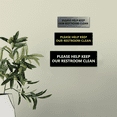 thumbnail image 4 of Basic Please Help Keep Our Restroom Clean Sign (White/Red) - Large, 4 of 5