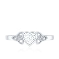 thumbnail image 4 of Rosec Jewels 5 MM Lab Grown Diamond Heart Promise Ring - EF-VS Grade - Ready to Gift, 925 Sterling Silver, US 4.00, 4 of 8