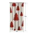 thumbnail image 5 of Red Christmas Tree Pattern Shower Curtain 36"x72" ,Bathroom Decorative Shower Curtains Set with 12 Hooks,Modern Waterproof Washable Shower Curtain, 5 of 6