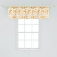 thumbnail image 2 of Floral Window Valance, Summer Time Flowers Drawn by Hand Foliage Elements Outdoor Flourishes, Curtain Valance for Kitchen Bedroom with Rod Pocket, 54" X 18", Pale Orange and White, by Ambesonne, 2 of 3