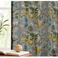 thumbnail image 5 of Vargottam 84 Inch Rod Pocket/Back Tab Cotton Curtains for Windows and Doors - Light Filtering Cotton Canvas - Light Filtering Drapes for Doors - Set of 2 Panels, 52"x84" - Bird Design (Gray), 5 of 8