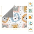 thumbnail image 3 of XMXT Microfiber Drying Mat for Kitchen Counter, Animal Cartoon Head Pattern Absorbent Dish Drying Mats for Sink Dishes Rack Pad, 16 x 18 inches, 3 of 9