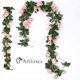thumbnail image 3 of Guirnalda de flores de seda YUANXCMXG 3 piezas rosas artificiales, 3 of 4