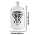 thumbnail image 2 of Stainless Steel Geometric Polygon Elephant Animal Dog Tag Keychain Circle Ring, 2 of 2