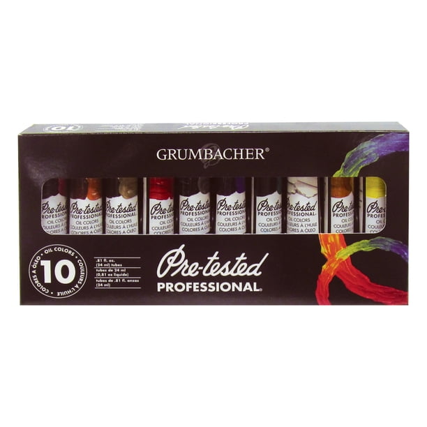 Grumbacher Academy Oil Color Set, 10Colors