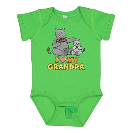 

Inktastic I Love My Grandpa Hippos Gift Baby Boy or Baby Girl Bodysuit
