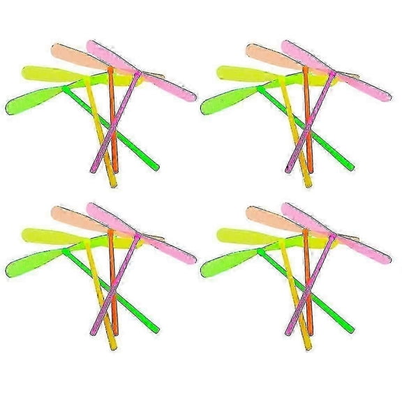 40 Pcs Kids Outdoor Toys Dragonfly Hand Rub Dragonfly Disc Toys Helicopter Shooter Toy Dragonfly Copter Toy