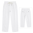 thumbnail image 5 of Men's Casual Linen Pants Elastic Waist Drawstring Lightweight Relaxed Fit Trousers Summer Beach Yoga Lounge Pants with Pockets Comfortable Daily Wear, 5 of 6