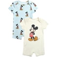 thumbnail image 1 of Romper Disney Baby Boy, paquete de 2 unidades, ligero, manga corta, 12 m, 1 of 7