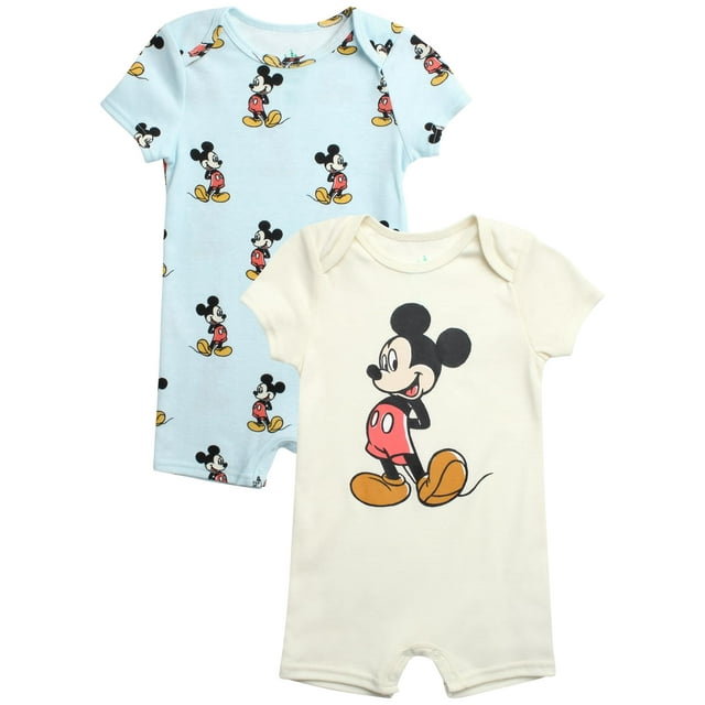 Romper Disney Baby Boy, paquete de 2 unidades, ligero, manga corta, 12 m