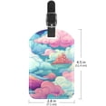 thumbnail image 6 of Square 2Pack PU Leather Clouds Cruise Luggage Tag with Privacy Cover and Name ID Tag for Travel Handbags Backpacks Luggage Tags, 6 of 6