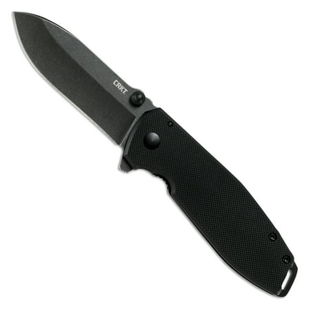 CRKT Squid XM Everyday Carry Assisted Folding Knife with Frame Lock: D2 Plain Edge Blade, G10 Handle, Pocket Clip, 2495K
