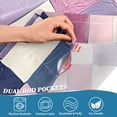 thumbnail image 3 of Yayeee Kitchen Curtains Tier Pair Light Filtering 27"x24" Rod Pocket Short Cafe Window Panel, Pink White And Purple Plaid Pattern, 3 of 7