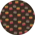 thumbnail image 1 of Ahgly Company Tapis d'Intérieur Lavables en Machine à l'État Transitoire Rouge Brun, 3' Carré, 1 of 7