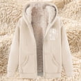 thumbnail image 5 of Hvyesh Women Winter Hoodies Zip Up Fleece Sherpa Lined Jackets Warm Graphic Print Plush Sweatshirts Jacket with Pockets, 5 of 5