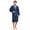 Navy & Blue, variant on Men’s 100% Terry Toweling Cotton Bathrobe Dressing Gown Robe Two Tone BlueNavy