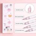 thumbnail image 6 of 8 Pcs Coquette Pink Bear Mechanical Pencils Cute Cartoon Mechanical Pencil Kawaii Pencils Pencil for  Women Office Home Suppies, 6 of 7