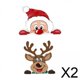 thumbnail image 1 of 2xJuego De 2 Pegatinas Navideñas Para Ventanas Material De PVC Adhesivos Navideños Versátiles Para Ventanas, 1 of 10