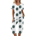 thumbnail image 6 of Womens Pajamas Sets Short Sleeve V Neck Top with Capri Pants with Pockets Casual Sleepwear Two Piece Summer Sets S-XXL, 6 of 8