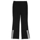 thumbnail image 1 of bar III Womens Varsity Split Hem Casual Pantalones, Negro, X-Small, 1 of 2