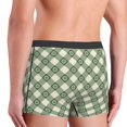 thumbnail image 3 of KLL Daisy Plaid Green Men's Cotton Boxer Briefs Underwear-X-Large, 3 of 8