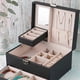 thumbnail image 2 of New PU Double Drawer Jewelry Box Large Capacity Jewelry Box Ring Earrings Necklace Jewelry Storage Box, 2 of 5
