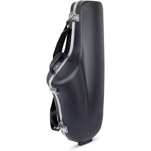 Crossrock ABS Tenor Saxophone Case – Red Velvet Interior, Accessory Pocket, Security Lock & Detachable Strap (CRA865TSBK)