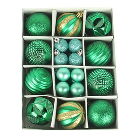 

SunHLX 1 Set Christmas Tree Pendant Exquisite Workmanship Vintage Style Multi-color Christmas Ball Gift Box Set for Home