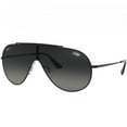 thumbnail image 4 of Ray-Ban RB3597-002/11 Wings Black Metal Grey Gradient Single Lens Sunglasses, 4 of 6