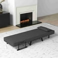 thumbnail image 1 of Costway Folding 6 Position Convertible Sleeper Bed Armchair Lounge Couch w/ Pillow Gray, 1 of 10