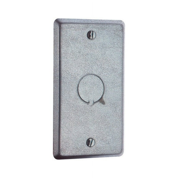 Steel City 58C6 Utility Device Cover, Raised, 4-Inch Length by 2-1/8-Inch Width, Galvanized, 25-Pack