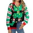 thumbnail image 3 of KimSoong Merry Christmas Shirts Women Funny Ugly Tee Xmas Button Down Long Sleeve Tops, 3 of 6