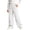 White, variant on BXJX Girls Corduroy Pants Size 14-16, Outdoor Elastic Waist Straight Leg School Kids Casual Pants Pink