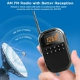 thumbnail image 3 of LANFENG AM FM Portable Radio with Bluetooth Speaker AM FM Pocket Radio Mini Digital Tuning Walkman Rechargeable Support TF Card LED Display Sleep Timer Earphone Jack for Walking Jogging (Black), 3 of 9