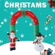 thumbnail image 5 of Arco inflable navideño de 2,4 m con atmósfera navideña de dibujos animados y luz LED con Papá Noel y muñeco de nieve para reuniones de fiesta, 5 of 5