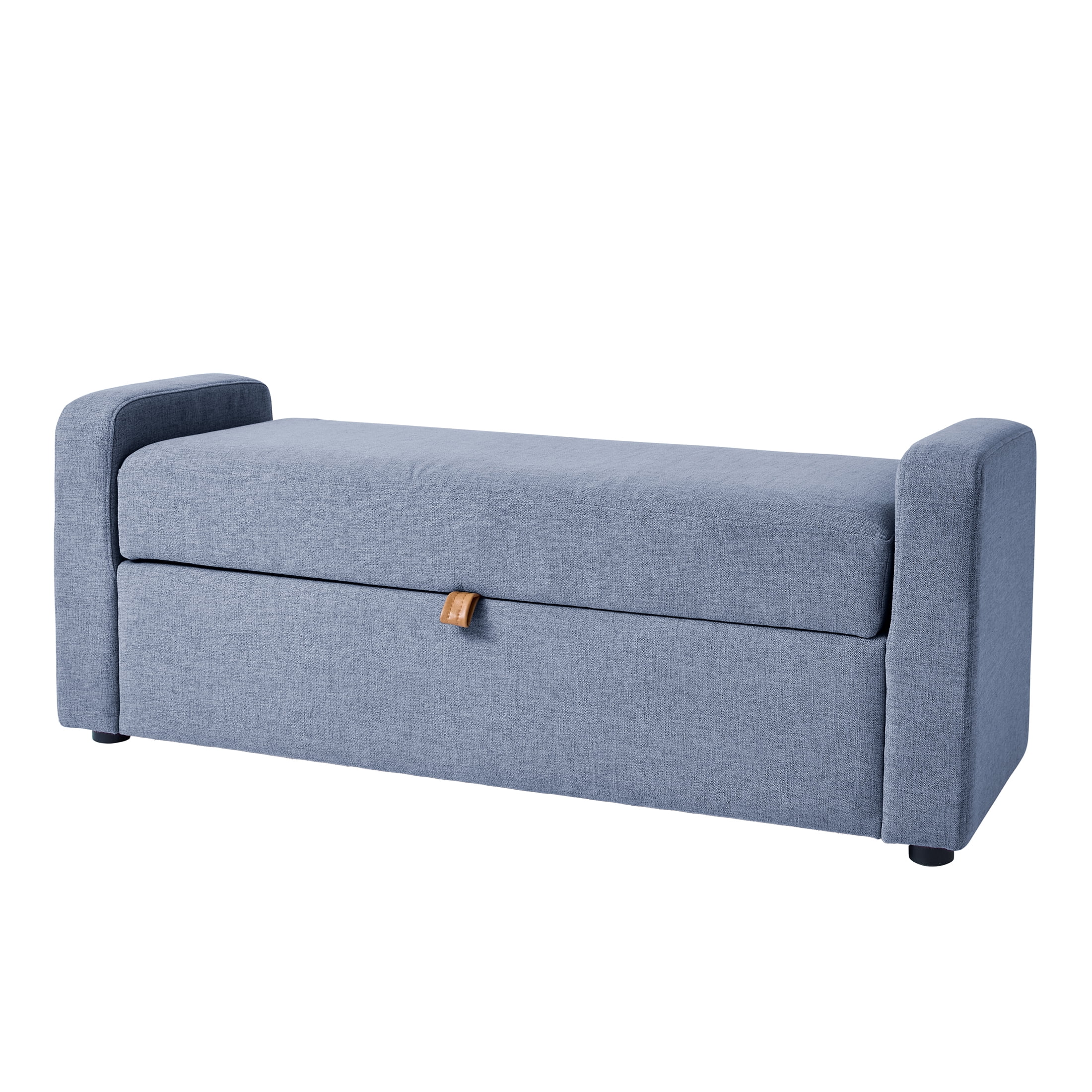 Better Homes & Gardens Springwood 55.12" Storage Bench, Blue Silver