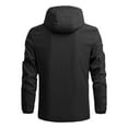thumbnail image 3 of Mens Windproof Jacket Waterproof Lightweight Hiking Sport Jacket for Men Hooded Windbreaker Raincoat Color Blocking Detachable Hooded Sports Long Sleeved Jacket with Pocket Warm Coats, 3 of 9