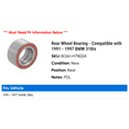 thumbnail image 2 of Rear Wheel Bearing - Compatible with 1991 - 1997 BMW 318is 1992 1993 1994 1995 1996, 2 of 2