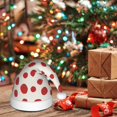 thumbnail image 6 of Fuzoiu Abstract Red Polka Dot Print Santa Hat Christmas Hat for Adults,Santa Hats with Pompom, Unisex Xmas Holiday Hat for Christmas New Year Festive Party Supplies, 6 of 6