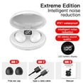 thumbnail image 2 of Worallymy Auriculares inalámbricos con pantalla LED Bluetooth 5.0 Control táctil Auriculares Auriculares deportivos impermeables Blanco Worallymy JD735815745, 2 of 7
