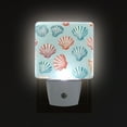 thumbnail image 3 of Pastel Colors Shells Night Light 2 Pack LED Nightlight Plug into Wall Dusk to Dawn Sensor Soft White, 3 of 7