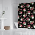 thumbnail image 2 of Pioneer Flower Floral Print Pattern Shower Curtain 72"x84", Bathroom Decorative Shower Curtain Set with 12 Hooks, Waterproof Washable, 2 of 6