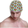 thumbnail image 2 of FYBTO Swimming Cap Rainbow Balloons Unisex Adult FYBTO Polyester, 2 of 4