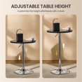 thumbnail image 4 of Topeakmart 27.5”- 36” Height Adjustable Modern Pub Table with 360° Swivel MDF Top, Black, 4 of 6