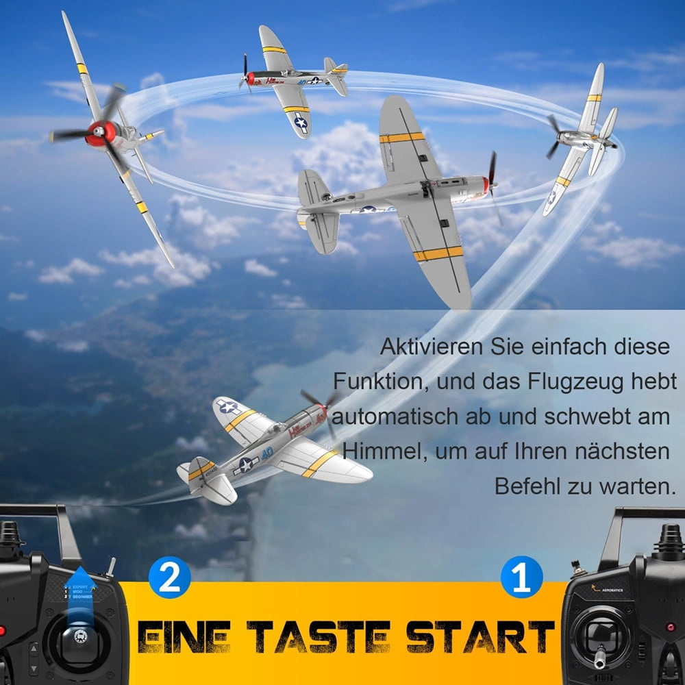 VOLANTEX P47 Thunderbolt RC Plane 2.4G 4CH Fighter Remote Control RTF Aerobatic Aircraft Model Toys