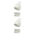thumbnail image 2 of QualitChoice Winter Caps Decorative Hat Scarf Set Adorable Autumn Crochet Neckerchief Sports Two-piece Stylish Collar White 2Set, 2 of 6